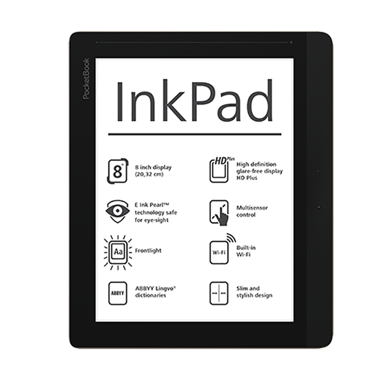 PocketBook InkPadPocketBook InkPad – Une liseuse 8 pouces premium avec un  éclairage avant LED pour une expérience de lecture très confortable, de  jour comme de nuit. - PocketBook